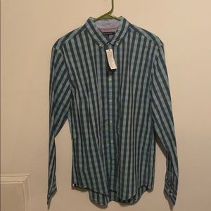 Tommy hilfiger blue and green plaid!